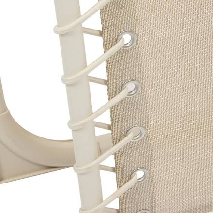 Garden recliner SILOS Linen beige Epoxy-coated steel, Texaline