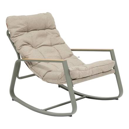 Rocking chair FELINIO Laurel green Epoxy-treated steel, Reinforced anti-rust treatment, Texaline
