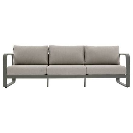 Garden lounge set DOMILLY Laurel green 5 seats - Epoxy-treated aluminum, Olefin