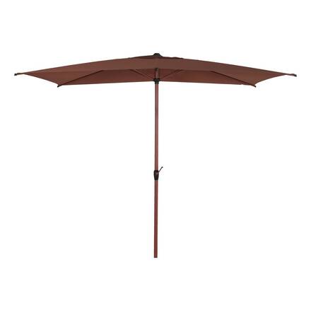 Tilt rectangular parasol LOOMPA Mahogany 3 x 2 m - Steel, Aluminum, Polyester