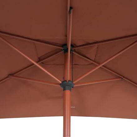 Tilt rectangular parasol LOOMPA Mahogany 3 x 2 m - Steel, Aluminum, Polyester