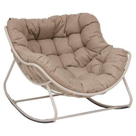 Rocking chair PAOPAO Clay Epoxy treated steel, Reinforced anti-rust treatment, Polyester