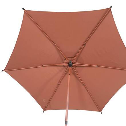 Tilt round parasol SOYA Mahogany 2.7 m - Steel, Polyester