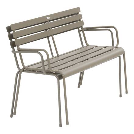 Garden bench GREENSBORO Coffee 1 seat - Epoxy-treated steel, Reinforced anti-rust treatment
