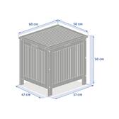 Storage chest Beige 100L - Steel, FSC® certified Acacia Acacia