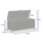 Storage chest ALUMIA Graphite 350L - Steel, Aluminium Graphite