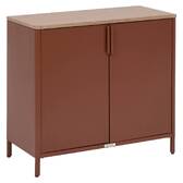 Garden buffet IRONIA Mahogany 90 x 45 x 86 cm - Galvanized steel, Reinforced anti-rust treatment Mahogany Brown