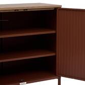 Garden buffet IRONIA Mahogany 90 x 45 x 86 cm - Galvanized steel, Reinforced anti-rust treatment Mahogany Brown