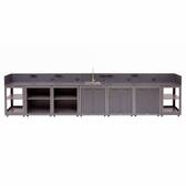 Shelf for summer kitchen OXYANA Graphite 110 x 60 x 80 cm - Galvanized steel, Reinforced anti-rust treatment Graphite