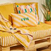 Rectangular outdoor floor cushion POOLSIDE Yellow 60 x 40 cm - Cotton Yellow