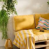 Rectangular outdoor floor cushion POOLSIDE Yellow 60 x 40 cm - Cotton Yellow