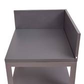Corner module for summer kitchen OXYANA Graphite 110 x 60 x 60 cm - Galvanized steel, Reinforced anti-rust treatment Graphite