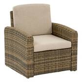Garden armchair SELENIM Naturae Epoxy-treated aluminum, Olefin Naturae