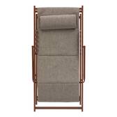 Folding garden deck chair LUNIVIA Mahogany NULL Mahogany Brown