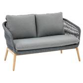 Garden sofa ORISSA Grey 2 seats - Polyester, Steel Grey
