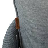 Garden sofa ORISSA Grey 2 seats - Polyester, Steel Grey