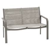 Garden lounge set PIAZZA Coffee 4 seats - Epoxy-treated aluminum, Texaline Coffee
