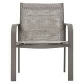 Garden lounge set PIAZZA Coffee 4 seats - Epoxy-treated aluminum, Texaline Coffee