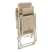 Garden recliner SILOS Linen beige Epoxy-coated steel, Texaline Beige lin