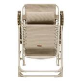 Garden recliner SILOS Linen beige Epoxy-coated steel, Texaline Beige lin