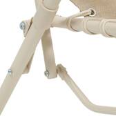 Garden recliner SILOS Linen beige Epoxy-coated steel, Texaline Beige lin