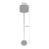 Solar floor lamp BOLTY Graphite D. 21 cm - Aluminum Graphite