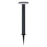 Outdoor solar bollard DETEKT Graphite D.15.5 cm - Aluminum Graphite