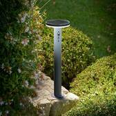 Outdoor solar bollard DETEKT Graphite D.15.5 cm - Aluminum Graphite