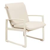 Garden armchair BOREANE Clay Epoxy-treated aluminum, Texaline Clay