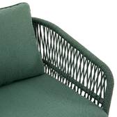 Garden sofa ORISSA Olive green 2 seats - Polyester, Steel Olive green