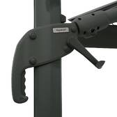 Tilt rectangular cantilever parasol MELHIA Laurel green 4 x 3 m - Aluminum, Steel, Olefin Laurel
