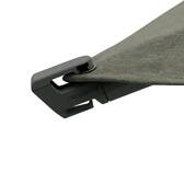 Tilt rectangular cantilever parasol MELHIA Laurel green 4 x 3 m - Aluminum, Steel, Olefin Laurel