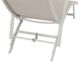Sun lounger SAMBA Linen / Clay 4 positions - Epoxy-treated aluminum, Texaline Linen / Clay