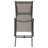 Sun lounger SAMBA Linen / Laurel green 4 positions - Epoxy-treated aluminum, Texaline Linen / Laurel