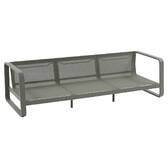 Garden lounge set DOMILLY Laurel green 5 seats - Epoxy-treated aluminum, Olefin Beige / Laurel Green