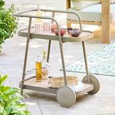 Trolley EASINESS Mahogany 73 x 48 x 80 cm - Epoxy-treated aluminum, Anti-rust treatment Honey / Coffee