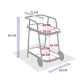 Trolley EASINESS Mahogany 73 x 48 x 80 cm - Epoxy-treated aluminum, Anti-rust treatment Honey / Coffee