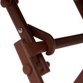 Folding square garden side table GREENSBORO Mahogany 40 x 40 cm - Steel, Reinforced Anti-Rust Treatment Mahogany Brown