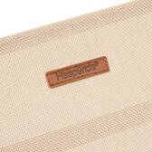 Sun lounger BONAO Linen / Coffee 2 wheels - Epoxy-coated aluminum, Texaline Linen / Coffee