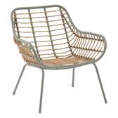 Duo garden set PAOPAO Beige / Laurel green 2 seats - Epoxy-treated steel, Reinforced anti-rust treatment, Polyester Beige / Laurel Green