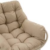 Duo garden set PAOPAO Beige / Clay 2 seats - Epoxy-treated steel, Reinforced anti-rust treatment, Polyester Beige / Clay