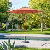 Tilt round parasol SOYA Mahogany 2.7 m - Steel, Polyester Mahogany Brown