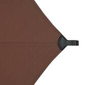 Tilt round parasol SOYA Mahogany 2.7 m - Steel, Polyester Mahogany Brown