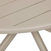 Round garden table NEBULLIA Clay 4 seats - Epoxy-treated aluminum, Reinforced anti-rust treatment Clay