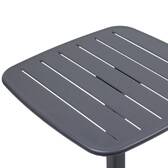Square garden table ALEGORIA Graphite 2 seats - Epoxy-treated steel, Reinforced anti-rust treatment Graphite