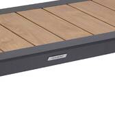 Rectangular garden table ÉVASION Honey / Graphite 2 seats - Epoxy-treated aluminum Honey / Graphite
