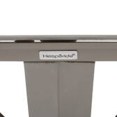 Round garden table ORYON Coffee 6 seats - Epoxy-treated aluminum, Glass Coffee