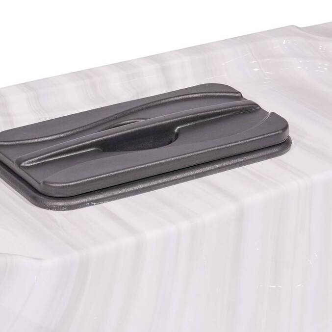 Spa ACRYL White 3-Seater - Aluminum9