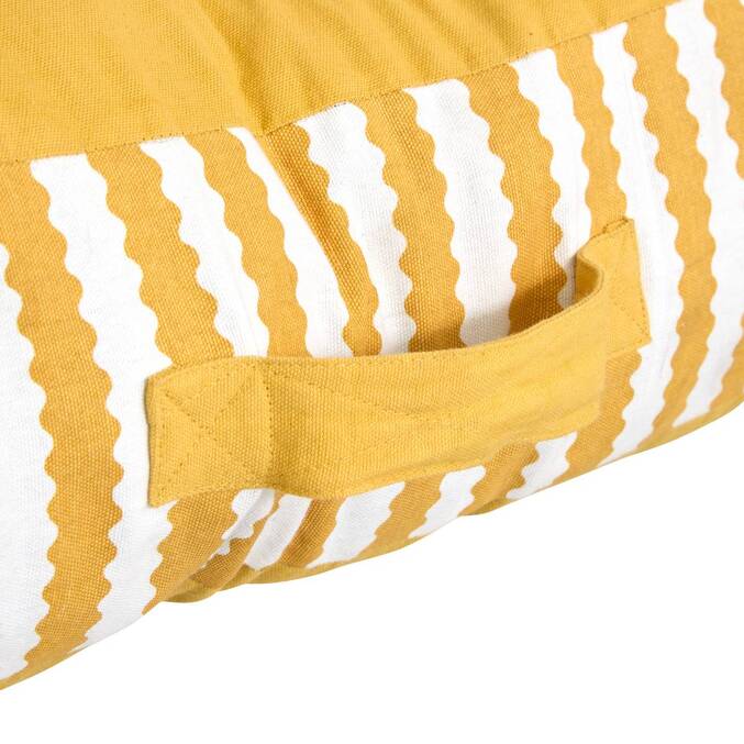 Rectangular outdoor floor cushion POOLSIDE Yellow 120 x 80 cm - Cotton Yellow