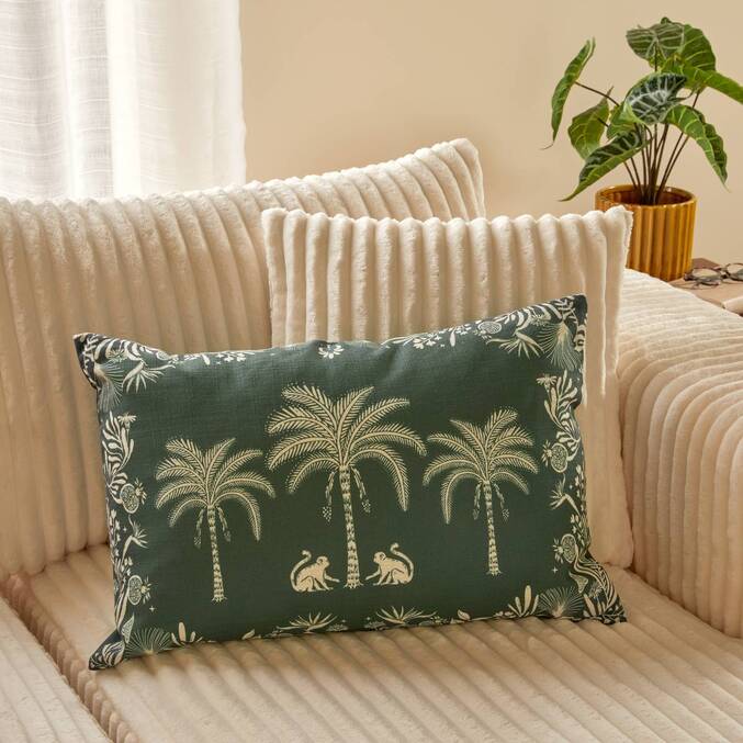 Rectangular outdoor cushion THE PALM RESORT Green 58 x 38 cm - Polyester Green